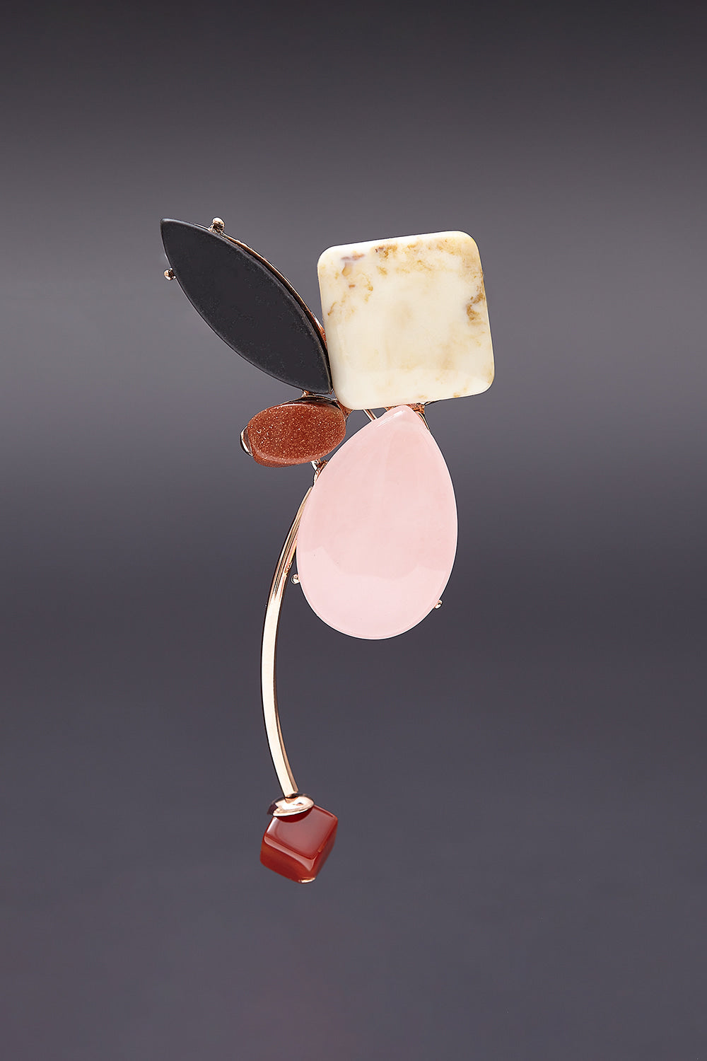 Soaring high brooch beige - fasfas