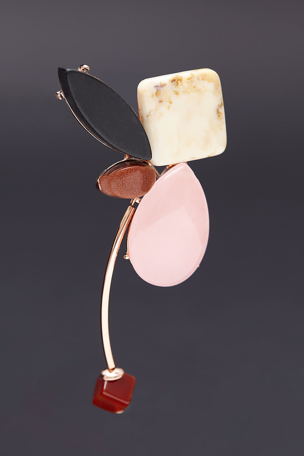 Soaring high brooch beige - fasfas