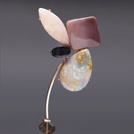 Soaring high brooch burgundy - fasfas