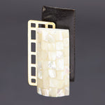 Square mother of pearl brooch - fasfas