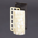 Square mother of pearl brooch - fasfas