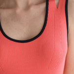 Stretch-knit asymmetric dress coral - fasfas