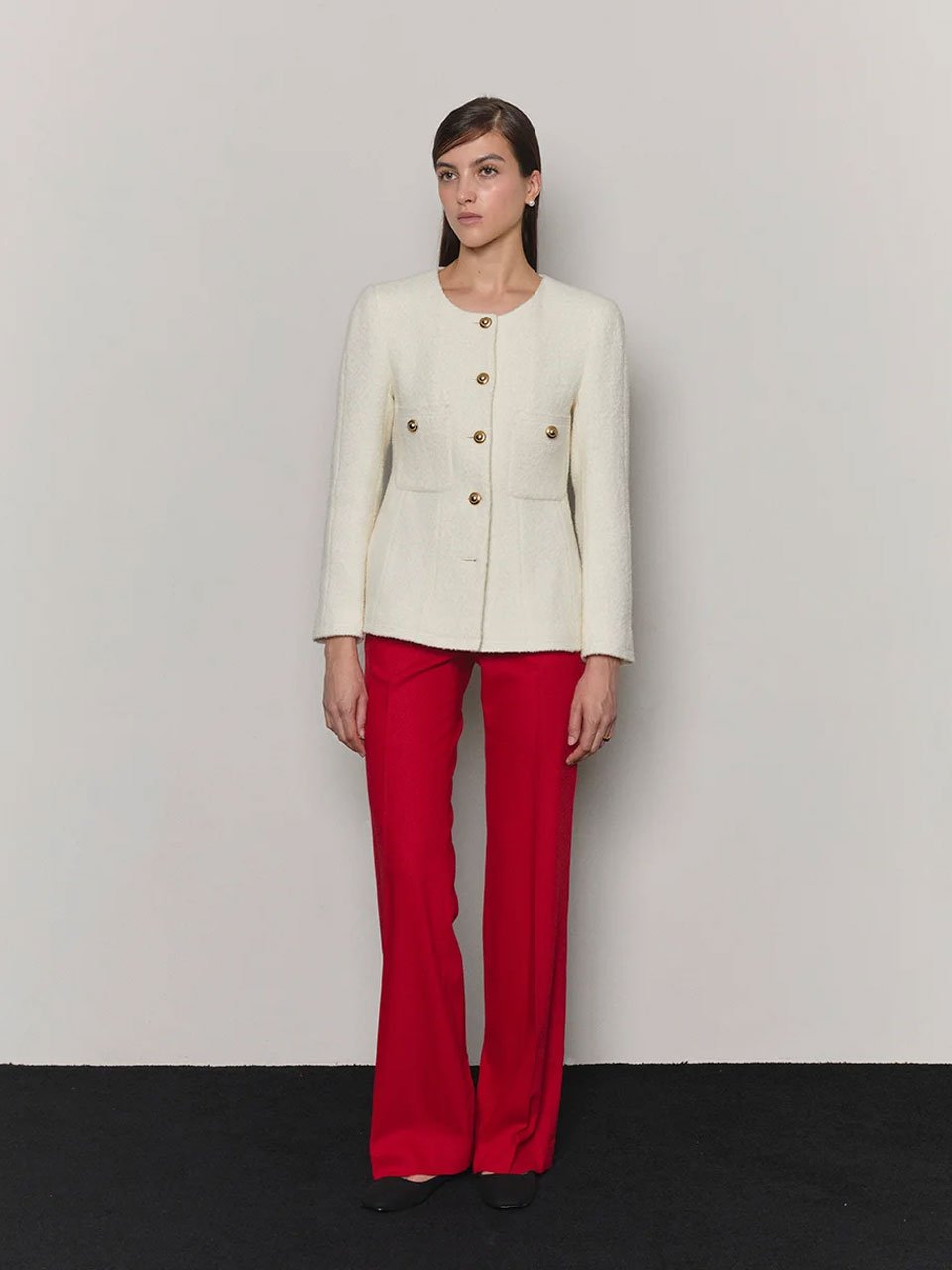 Tailored flared pants red - fasfas