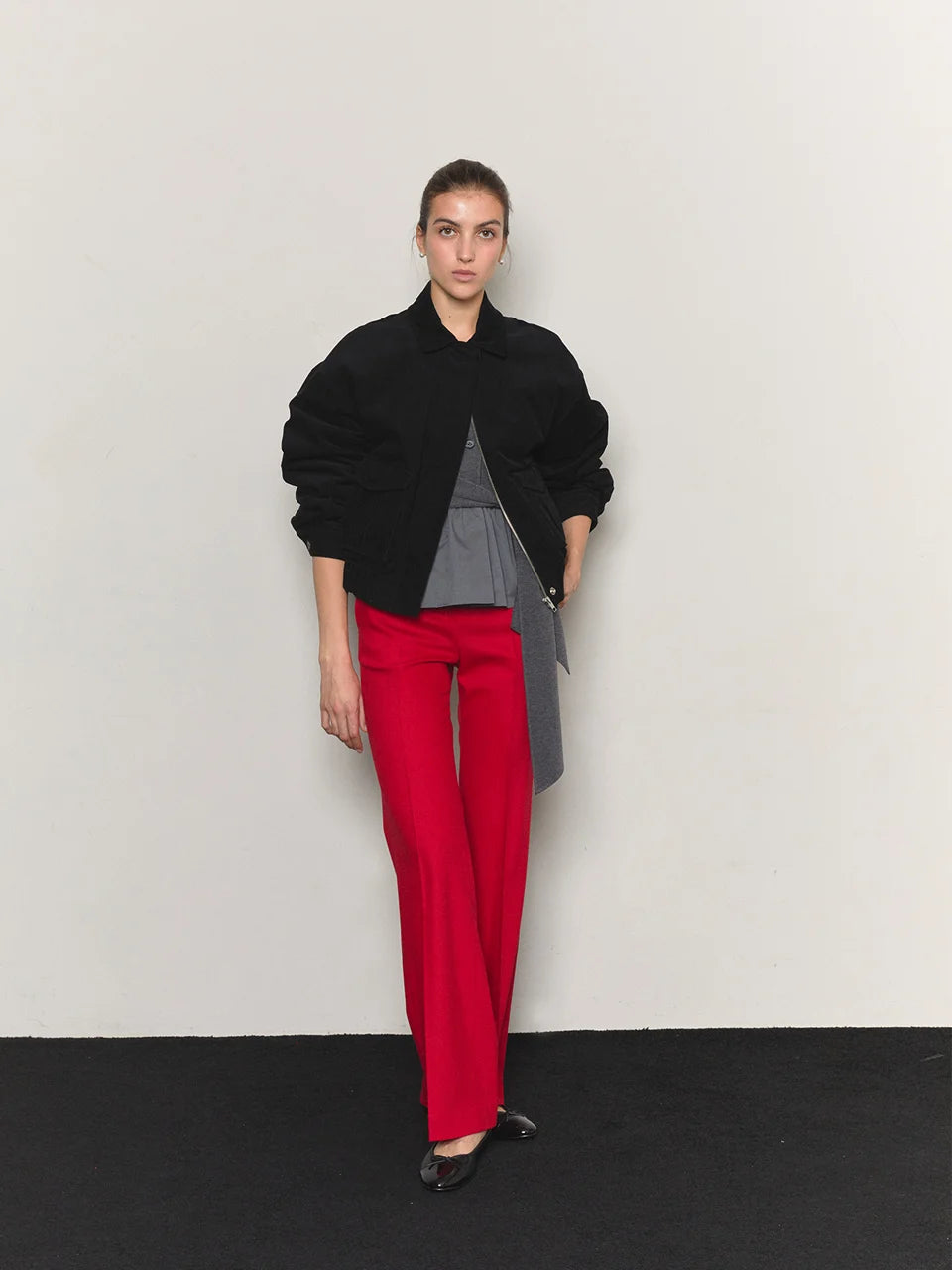 Tailored flared pants red - fasfas