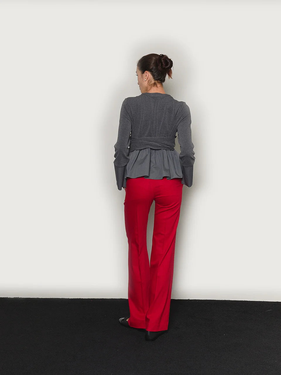 Tailored flared pants red - fasfas
