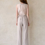 Tencel blend sleeveless tank top blouse - fasfas