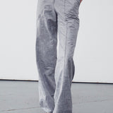 Tie-dye veagn leather jogger pants
