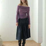 Tiered satin ribbon skirt - fasfas