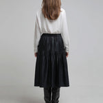 Tiered satin ribbon skirt - fasfas