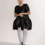 Tiered high-low taffeta dress - fasfas