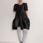 Tiered high-low taffeta dress - fasfas
