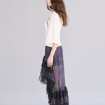 U-neck waist cutting top ivory - fasfas