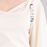 U-neck waist cutting top ivory - fasfas