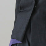 V-neck color block asymmetric jacket - fasfas