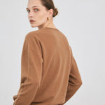 V-neck pullover camel – italy cashmere 20% - fasfas