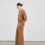 V-neck pullover camel – italy cashmere 20% - fasfas