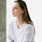 V-neck pullover mint – italy cashmere 20% - fasfas