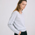 V-neck pullover mint – italy cashmere 20% - fasfas