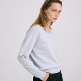 V-neck pullover mint – italy cashmere 20% - fasfas