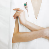 Vintage edgy theoria brooch square - fasfas