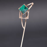 Vintage edgy theoria brooch square - fasfas