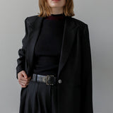 Belted wrap tailored jacket
