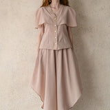 Culottes larges Waves beige