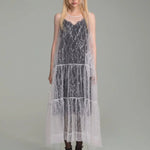 White sequine maxi dress(custom made) - fasfas