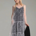 White sequine maxi dress(custom made) - fasfas