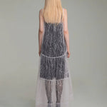 White sequine maxi dress(custom made) - fasfas