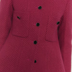 Wool blended diagonal herringbone tweed jacket pink - fasfas