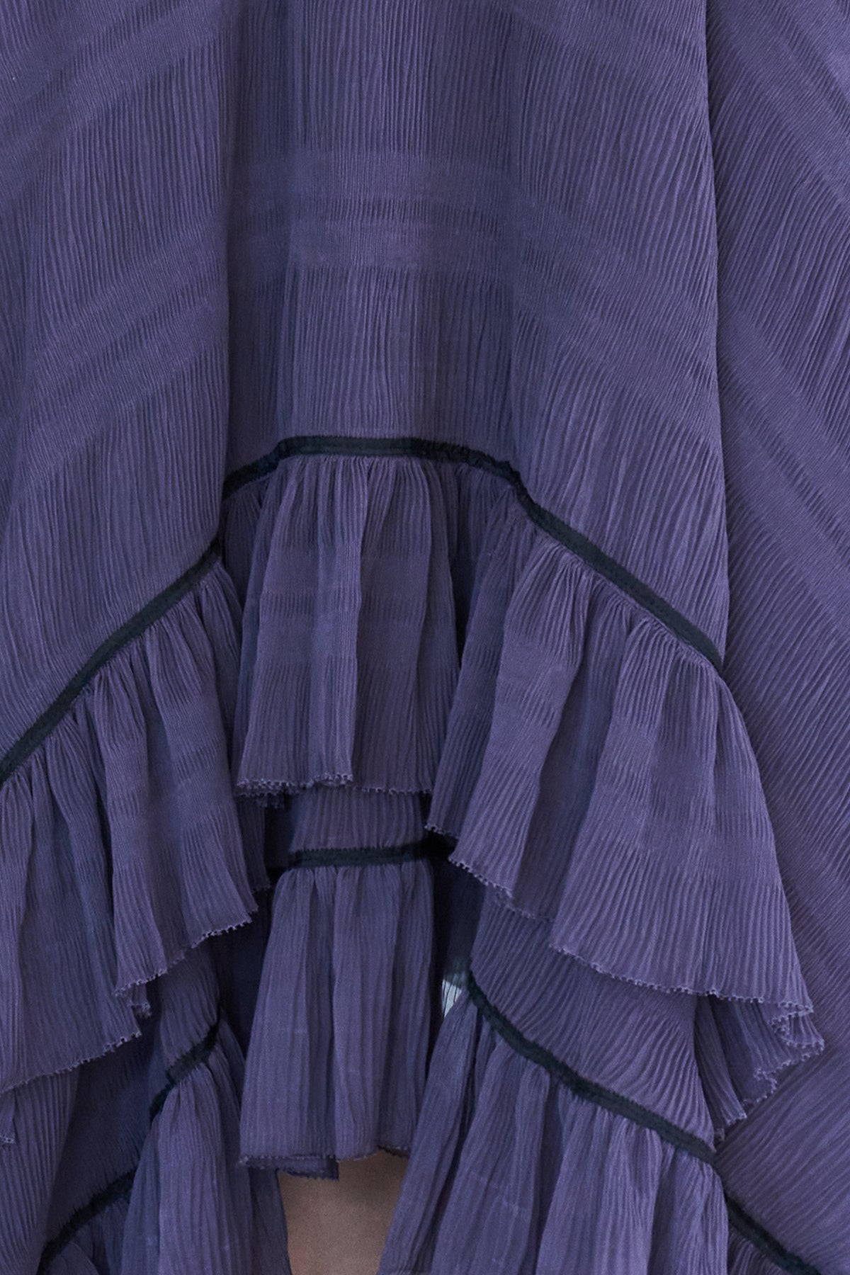 Wrap style asymmetric pleats long dress dark gray - fasfas
