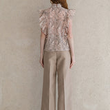 Asymmetrisches Hem Boot-Ausschnitt Top