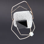 Onyx geometric brooch - fasfas