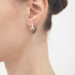 Labradorite oval hoop earrings - fasfas