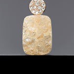 15mm beige druzy cubic earrings(clip-on-option) - fasfas