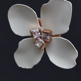 Fleur brooch ivory - fasfas