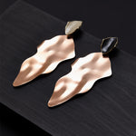 Flowing metal dramatique earrings - rosegold(clip-on earrings) - fasfas