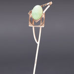 Green theoria brooch oval - fasfas