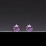 8mm startcut amethyst core earrings(clip-on earrings) - fasfas
