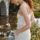 Linen blend shorts