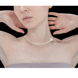 Petit freshwater pearl necklace (2.5mm twoedgy) - fasfas