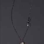 Rhizome mini pendant necklace noir - fasfas