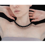 12mm matte onyx necklace - fasfas