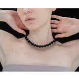 12mm matte onyx necklace - fasfas