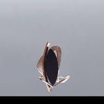 Dancing joli brooch onyx - fasfas