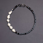 Simulated baroque pearl mix necklace - fasfas
