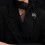 Dancing objet No.19 duo petit brooch noir - fasfas