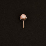 8mm pink botswana earrings(clip-on-option) - fasfas