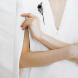 Onyx theoria brooch noir - fasfas